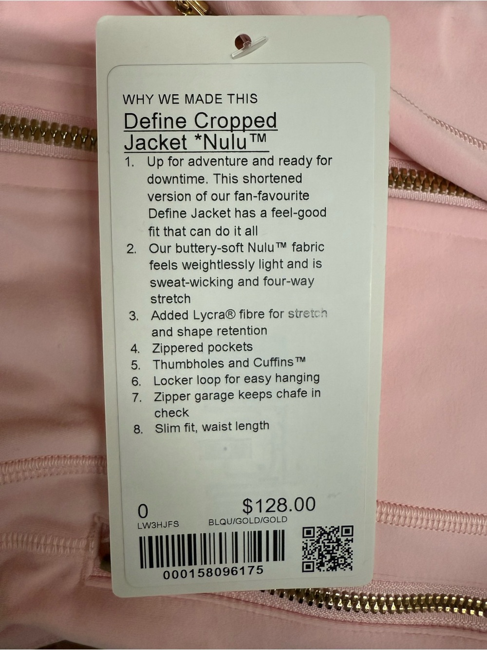 Define Cropped Jacket Nulu in Blush Quartz/Gold - Picture 4 of 6
